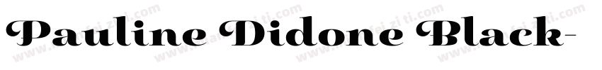 Pauline Didone Black字体转换
